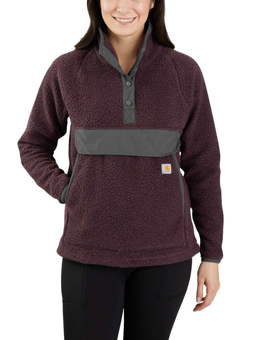 Carhartt | Sherpa Fleece Pullover Brown Relaxed Fit | Size XL
